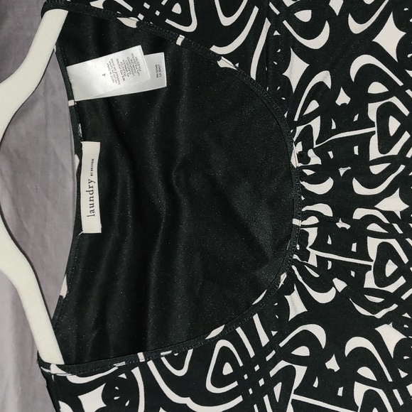 Laundry by Design Graphic Mod Print Mini Dress Size 4 Black & White - Picture 7 of 9